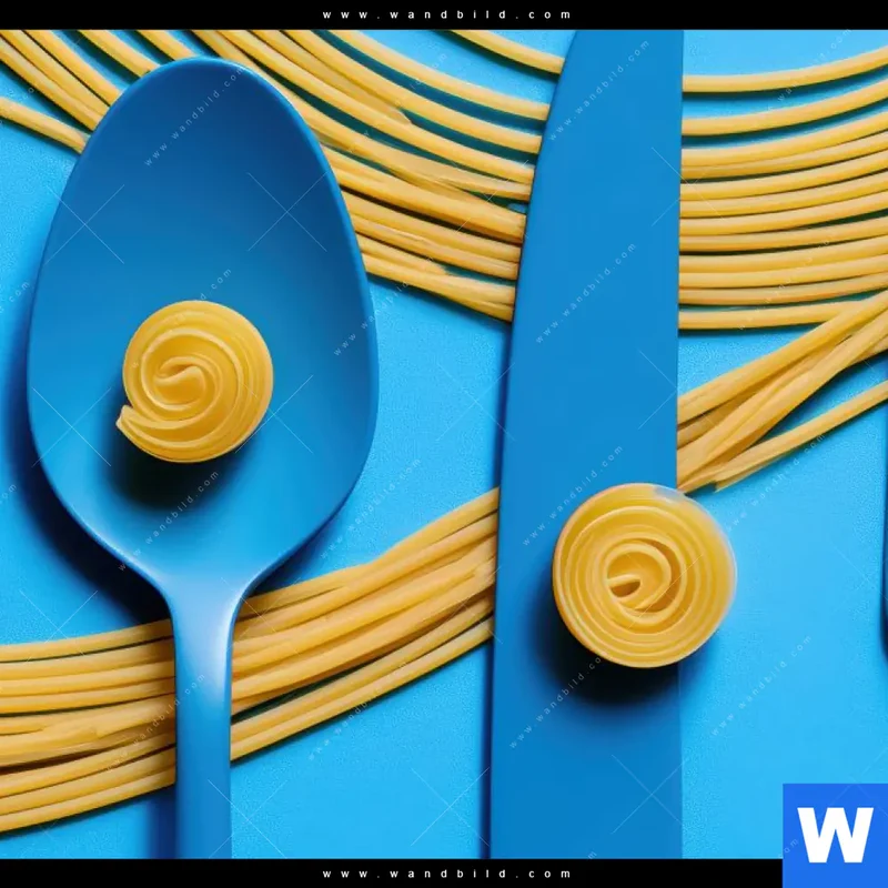 Leinwandbild | Pasta-Design - Moderne Küchenkunst | Quadrat