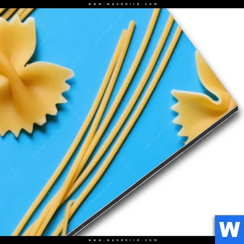Alu-Dibond Bild | Pasta-Design - Moderne Küchenkunst | Panorama