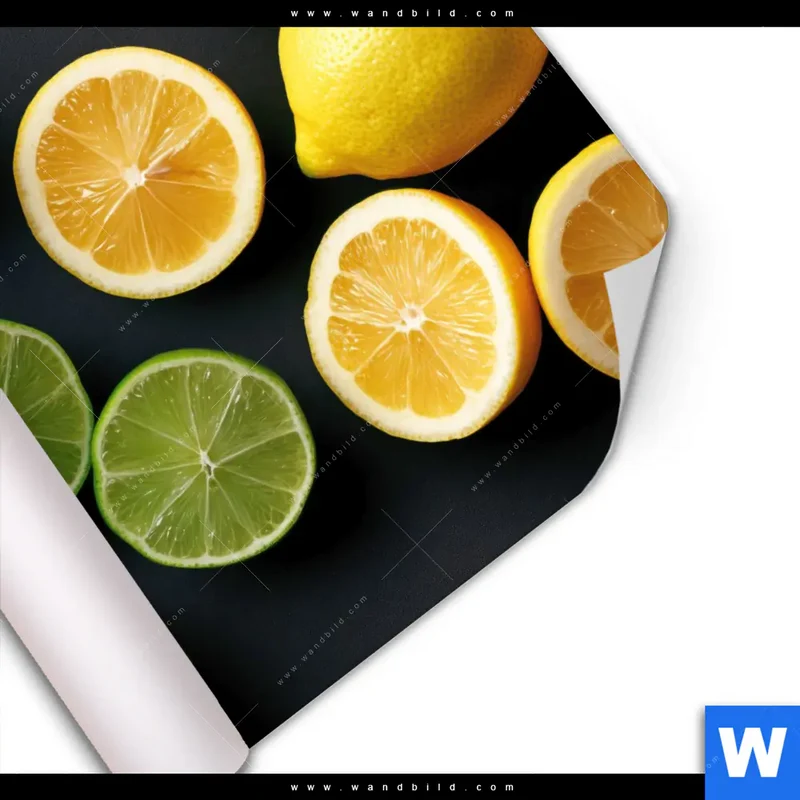 Poster | Zitronen und Limetten | Quadrat