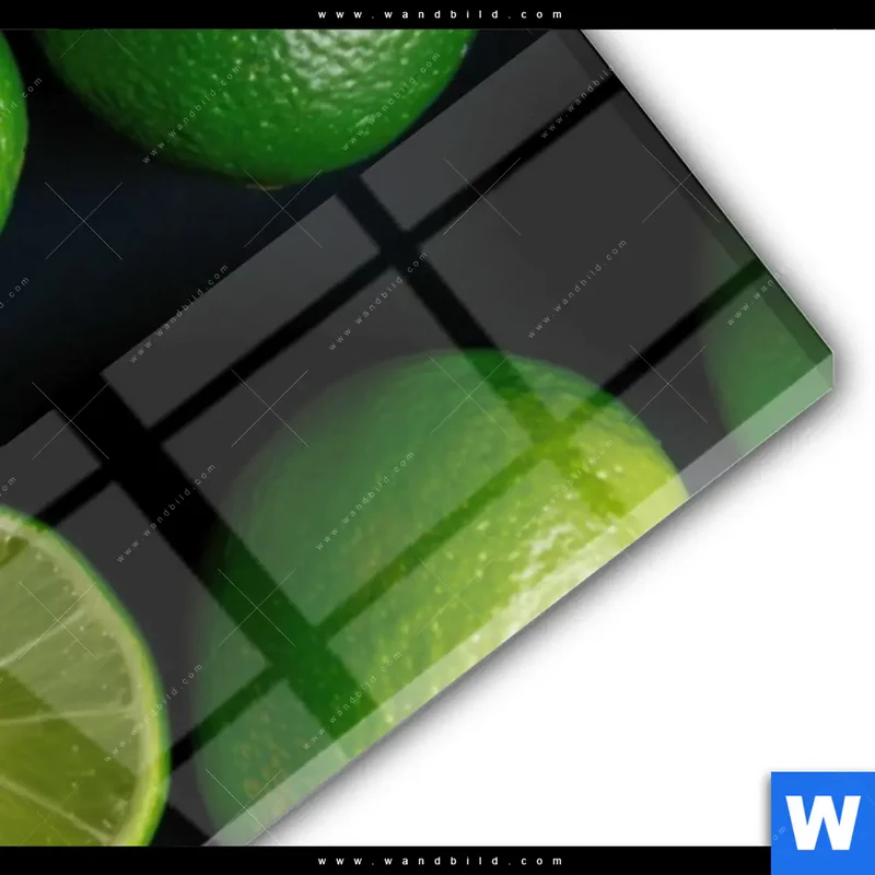 Acrylglasbild | Zitronen und Limetten | Schmal