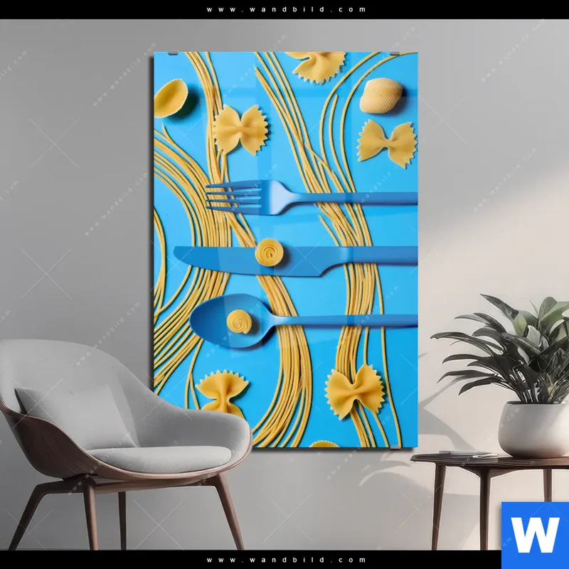 Acrylglasbild | Pasta-Design - Moderne Küchenkunst | Hochformat