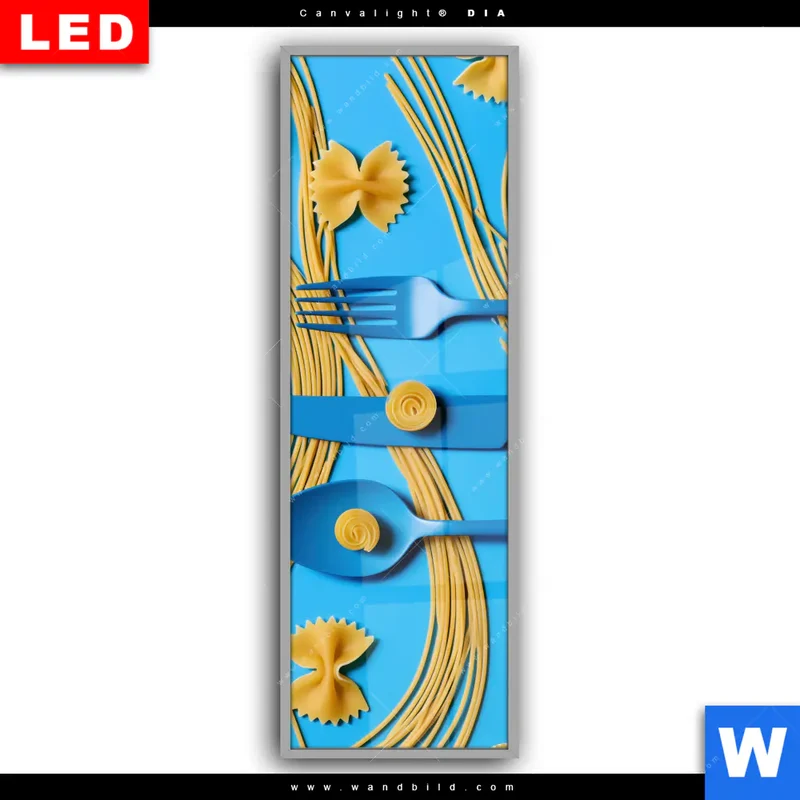 Leuchtbild Acrylglas Canvalight® DIA | Pasta-Design - Moderne Küchenkunst | Schmal