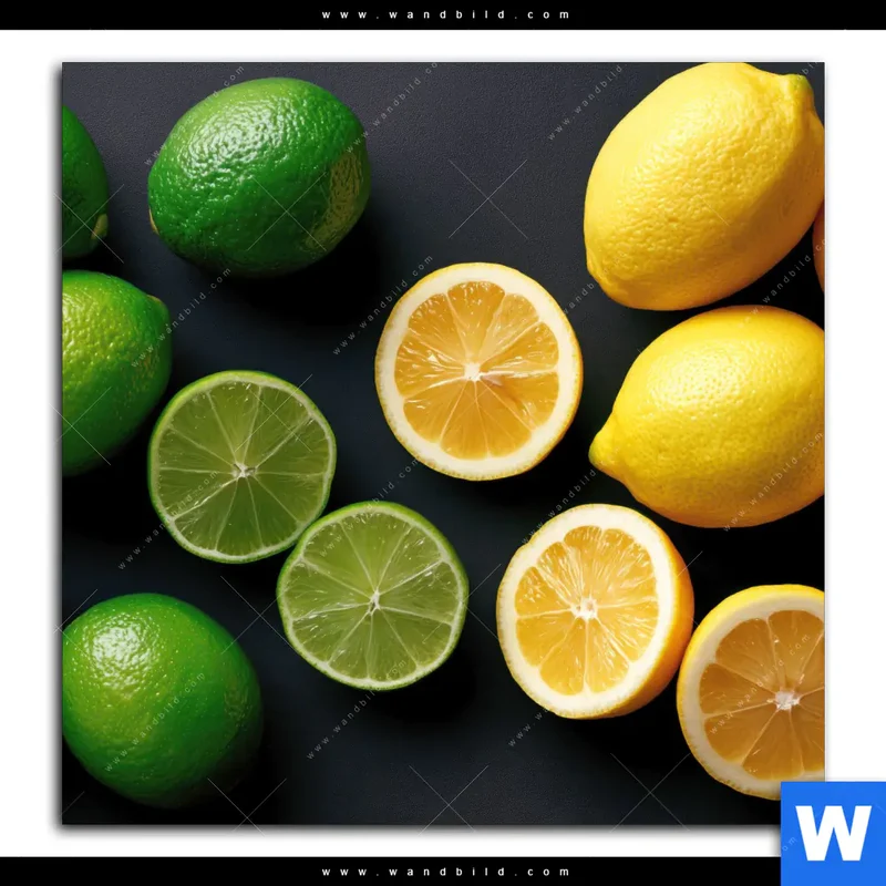 Spannbild | Zitronen und Limetten | Quadrat