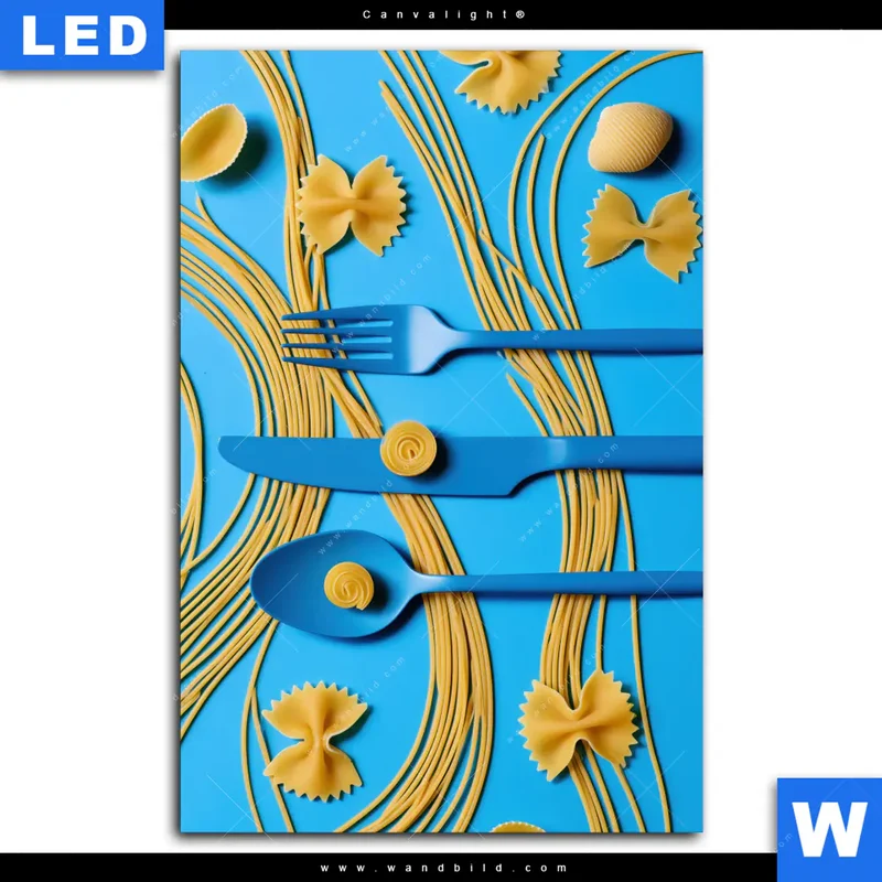 Canvalight® Leuchtbild | Pasta-Design - Moderne Küchenkunst | Hochformat