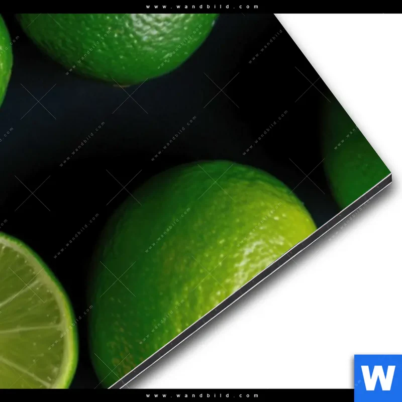 Alu-Dibond Bild | Zitronen und Limetten | Schmal