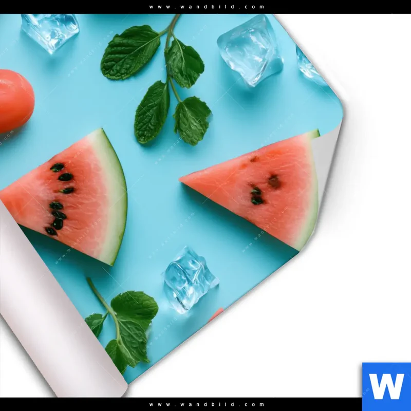Poster | Sommergenuss mit Wassermelone | Quadrat