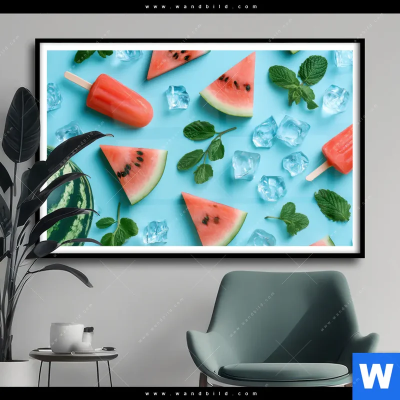 Poster | Sommergenuss mit Wassermelone | Querformat