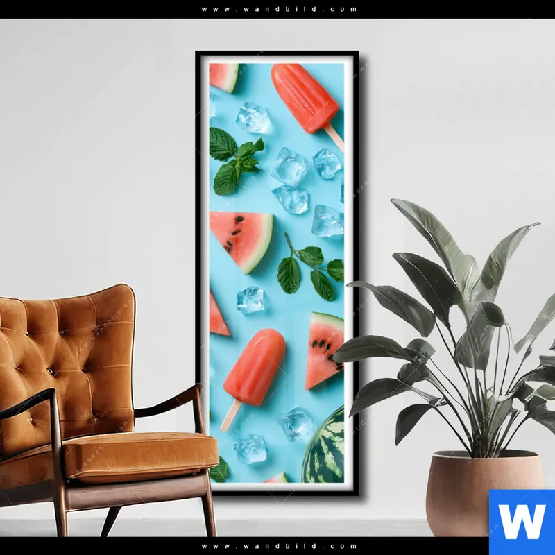 Poster | Sommergenuss mit Wassermelone | Schmal