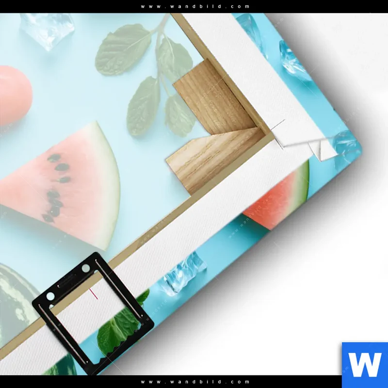 Leinwandbild | Sommergenuss mit Wassermelone | Quadrat