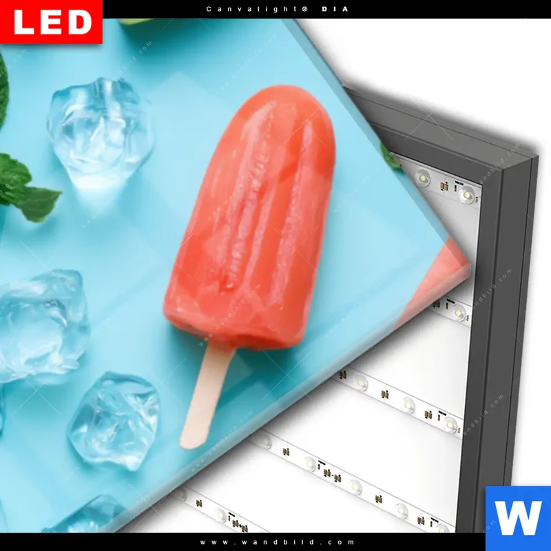 Wechselmotiv Acrylglas Canvalight® DIA | Sommergenuss mit Wassermelone | Schmal