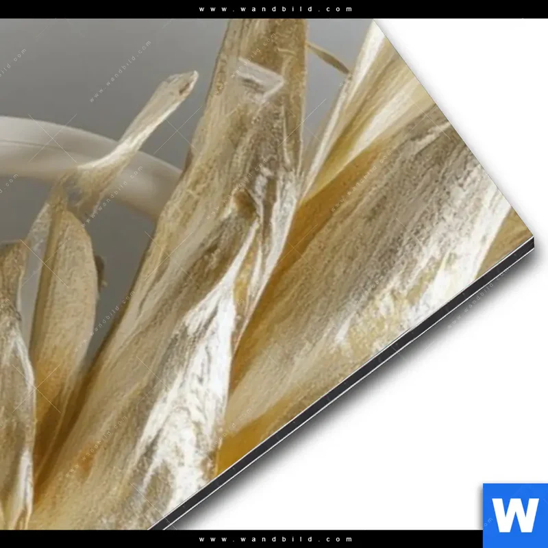 Alu-Dibond Bild | Goldene Ananas mit Kopfhörern | Schmal