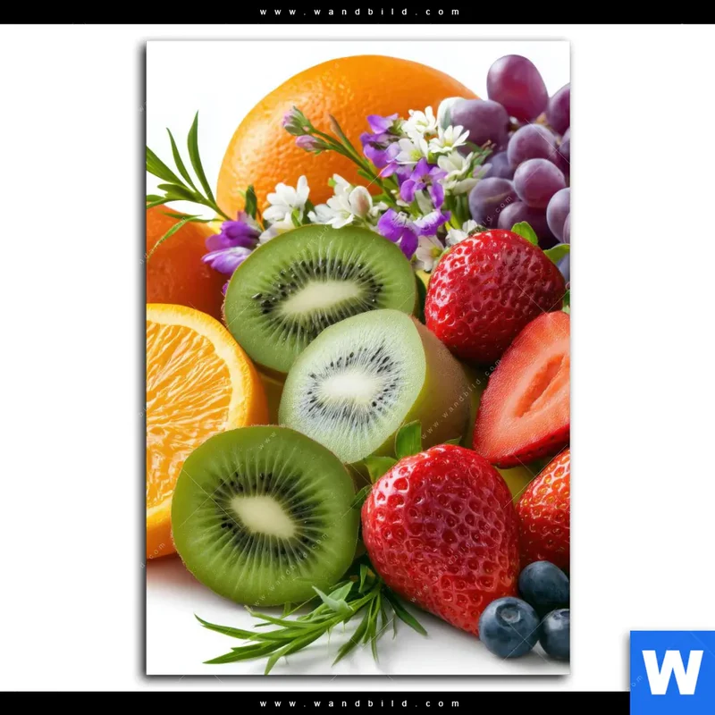 Leinwandbild | Exotische Früchte und Beeren | Hochformat