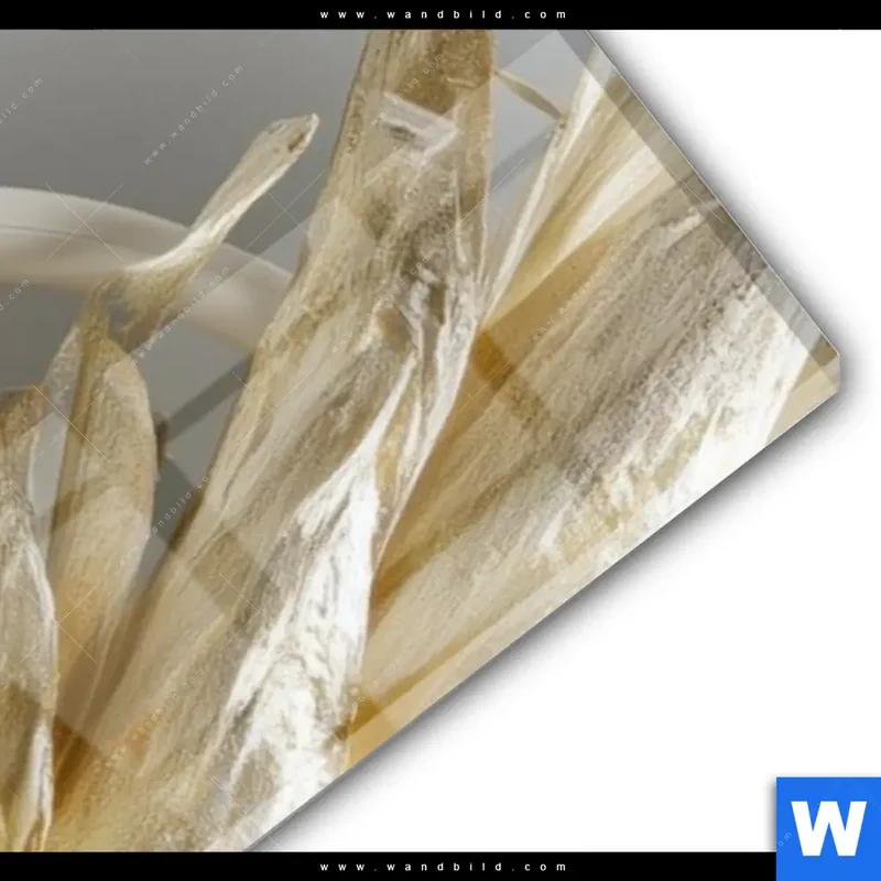 Acrylglasbild | Goldene Ananas mit Kopfhörern | Schmal