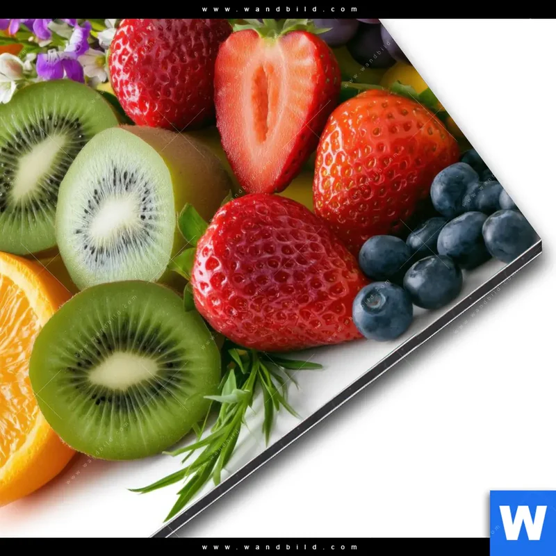 Alu-Dibond Bild | Exotische Früchte und Beeren | Rund