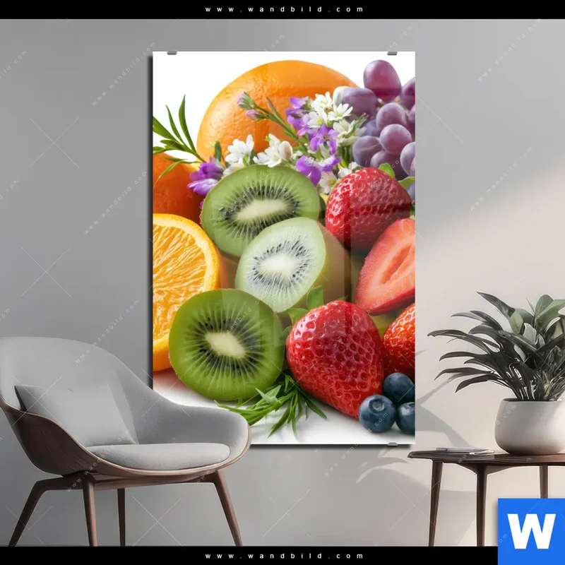 Acrylglasbild | Exotische Früchte und Beeren | Hochformat