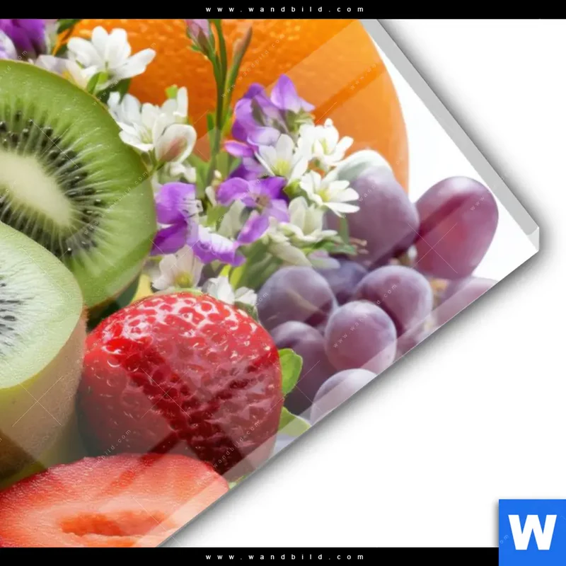 Acrylglasbild | Exotische Früchte und Beeren | Hochformat