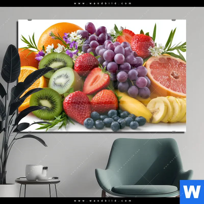 Acrylglasbild | Exotische Früchte und Beeren | Querformat
