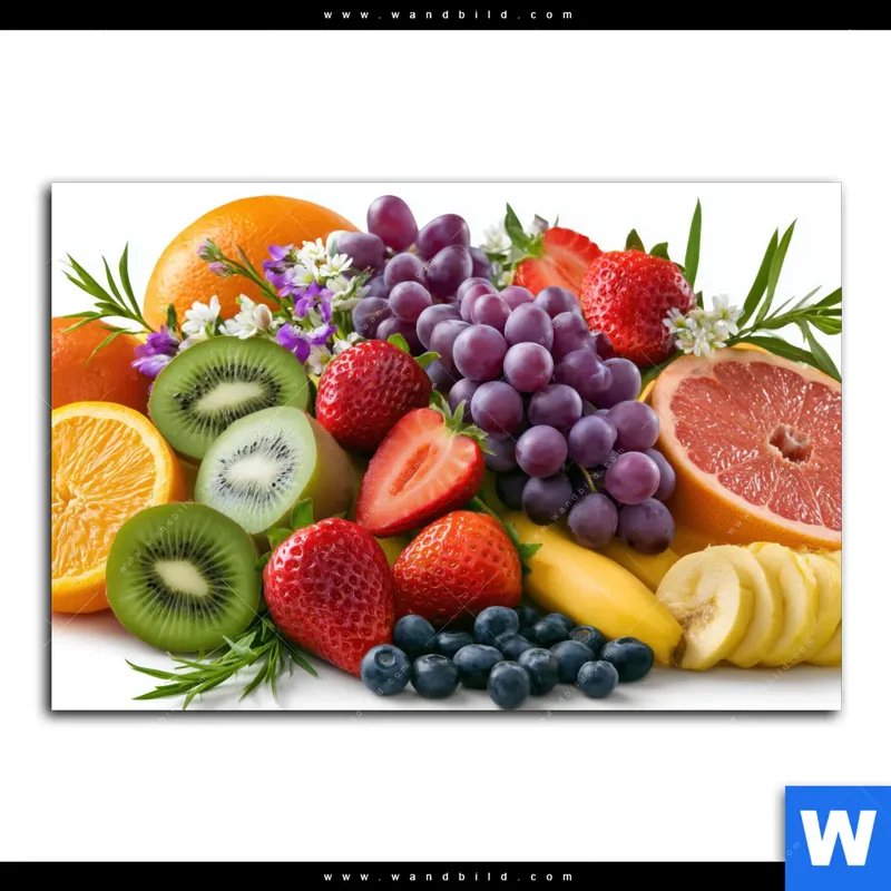 Acrylglasbild | Exotische Früchte und Beeren | Querformat