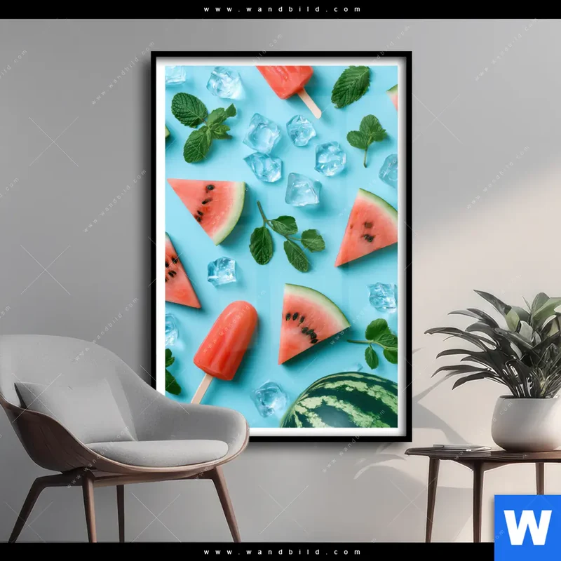 Poster | Sommergenuss mit Wassermelone | Hochformat