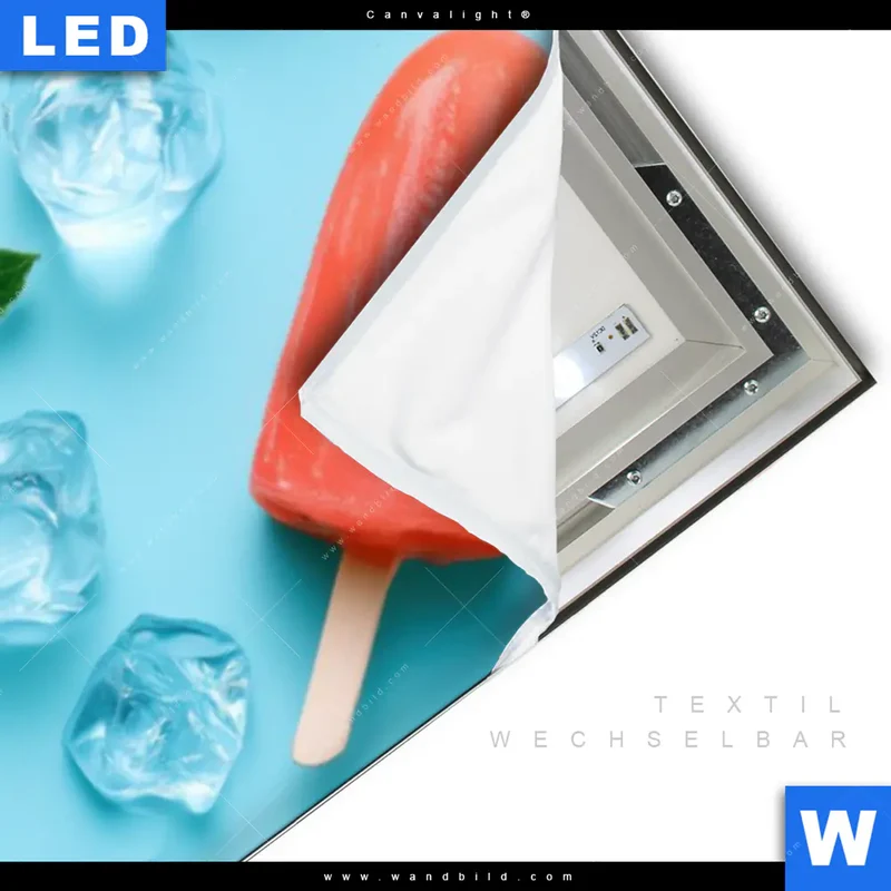 Canvalight® Leuchtbild | Sommergenuss mit Wassermelone | Schmal