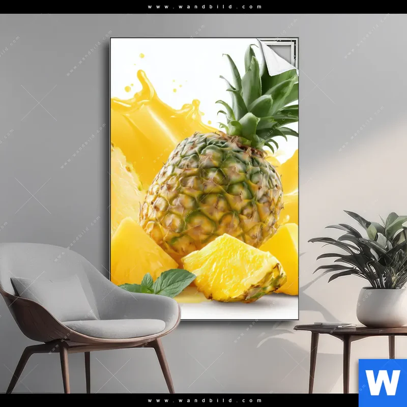 Spannbild | Tropische Frische - Ananas-Explosion | Hochformat