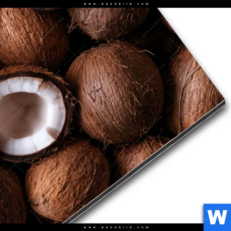 Alu-Dibond Bild | Tropische Kokosnüsse – Exotischer Genuss | Querformat
