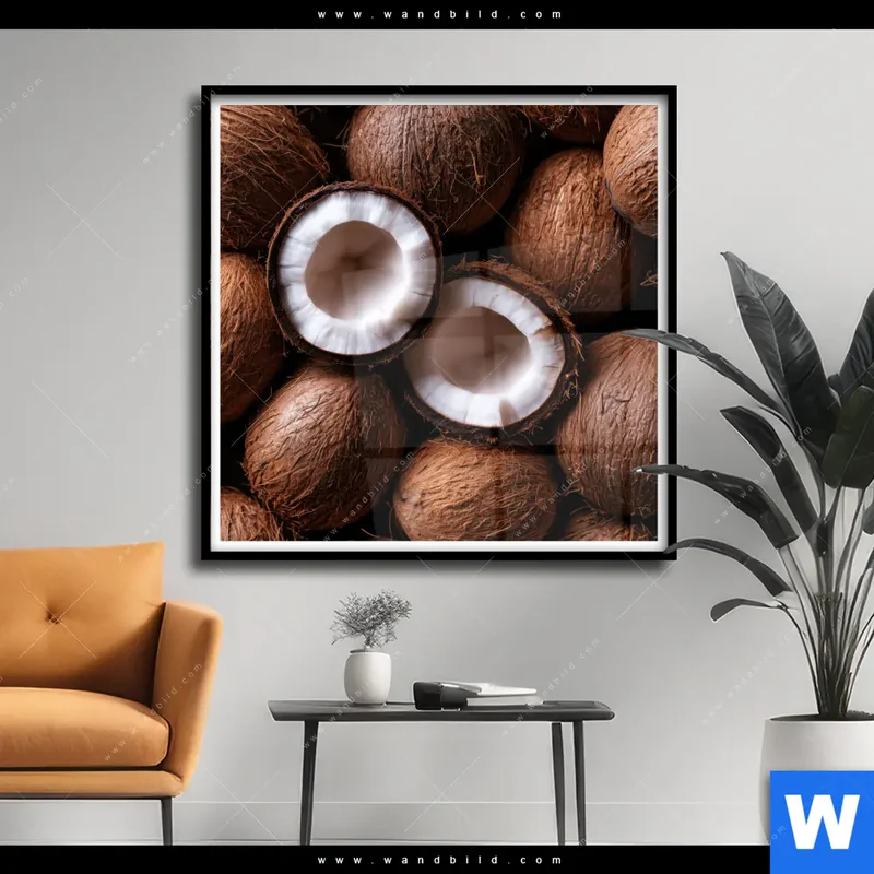Poster | Tropische Kokosnüsse – Exotischer Genuss | Quadrat