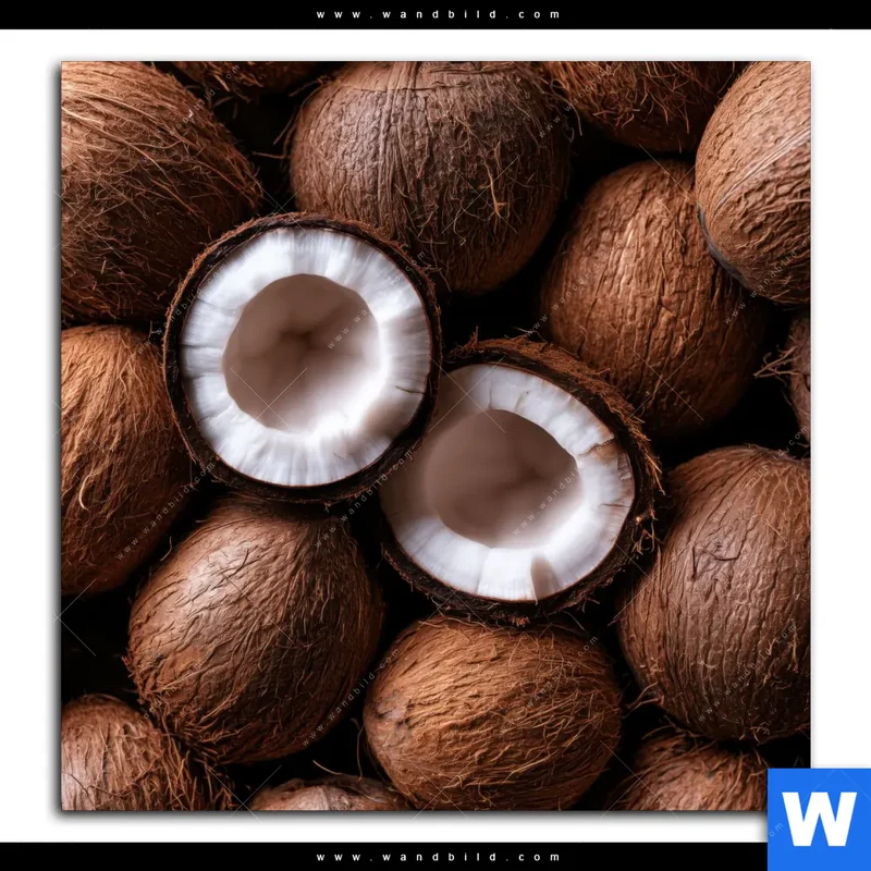 Poster | Tropische Kokosnüsse – Exotischer Genuss | Quadrat