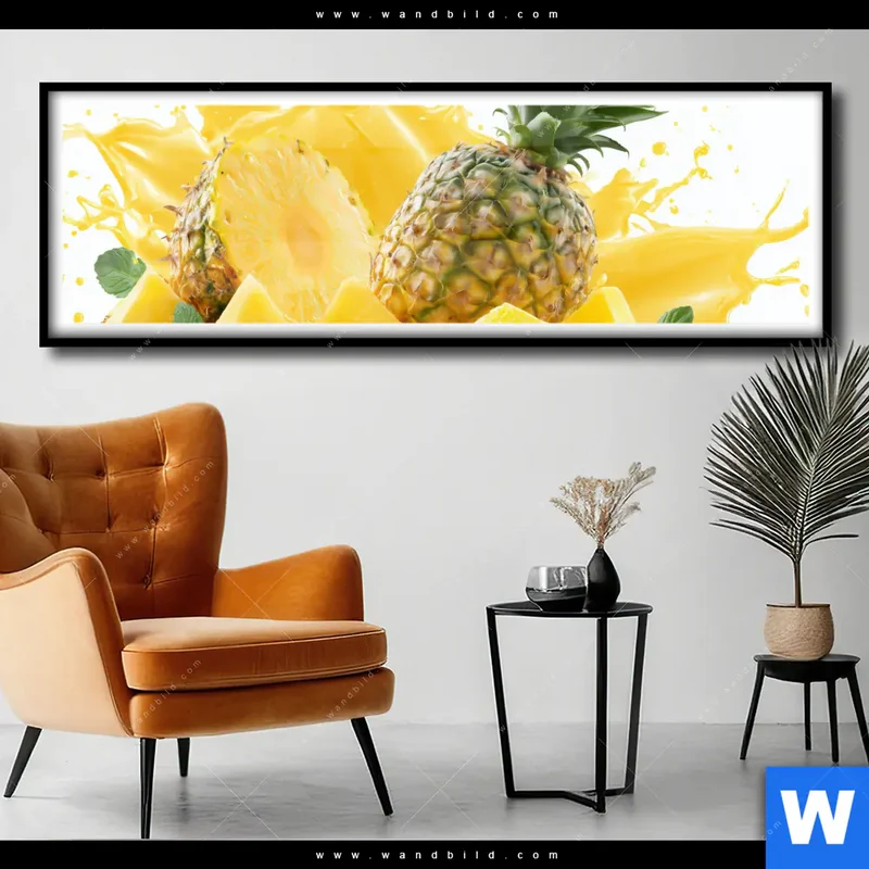 Poster | Tropische Frische - Ananas-Explosion | Panorama