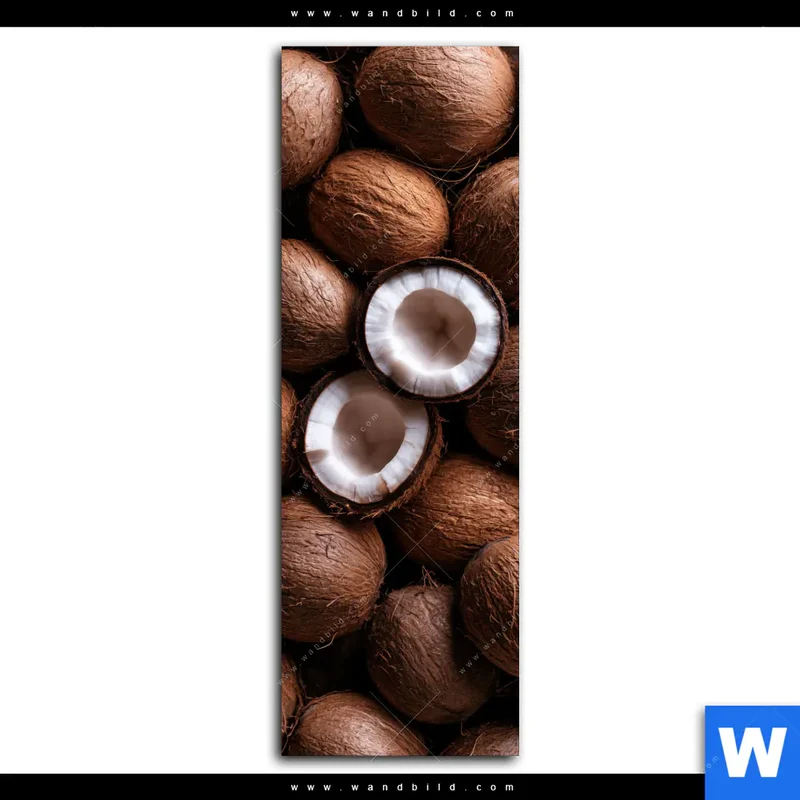 Alu-Dibond Bild | Tropische Kokosnüsse – Exotischer Genuss | Schmal