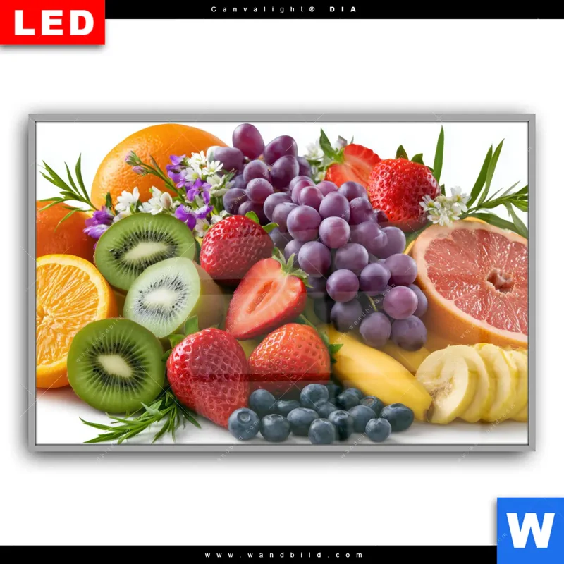 Leuchtbild Acrylglas Canvalight® DIA | Exotische Früchte und Beeren | Querformat