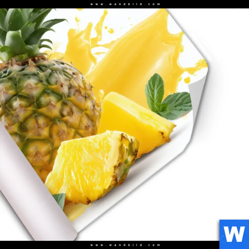 Poster | Tropische Frische - Ananas-Explosion | Querformat