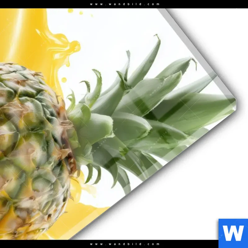 Acrylglasbild | Tropische Frische - Ananas-Explosion | Hochformat