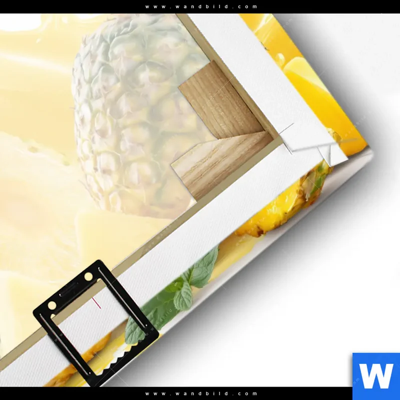 Leinwandbild | Tropische Frische - Ananas-Explosion | Quadrat