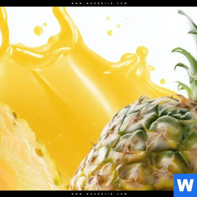 Leinwandbild | Tropische Frische - Ananas-Explosion | Quadrat