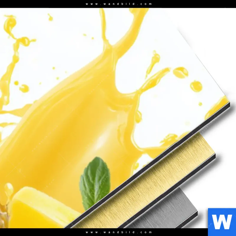 Aluminiumbild gebürstet | Tropische Frische - Ananas-Explosion | Panorama