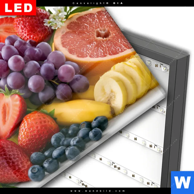 Wechselmotiv Acrylglas Canvalight® DIA | Exotische Früchte und Beeren | Querformat