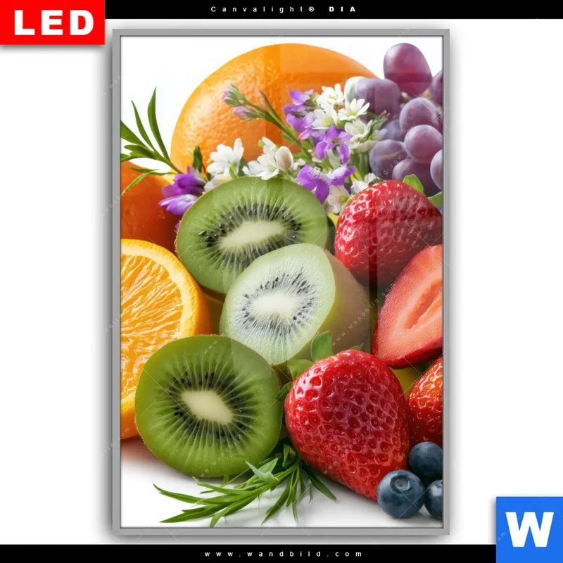 Leuchtbild Acrylglas Canvalight® DIA | Exotische Früchte und Beeren | Hochformat