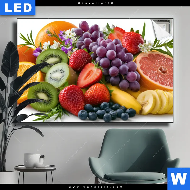 Canvalight® Leuchtbild | Exotische Früchte und Beeren | Querformat