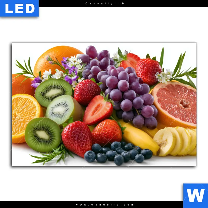 Canvalight® Leuchtbild | Exotische Früchte und Beeren | Querformat