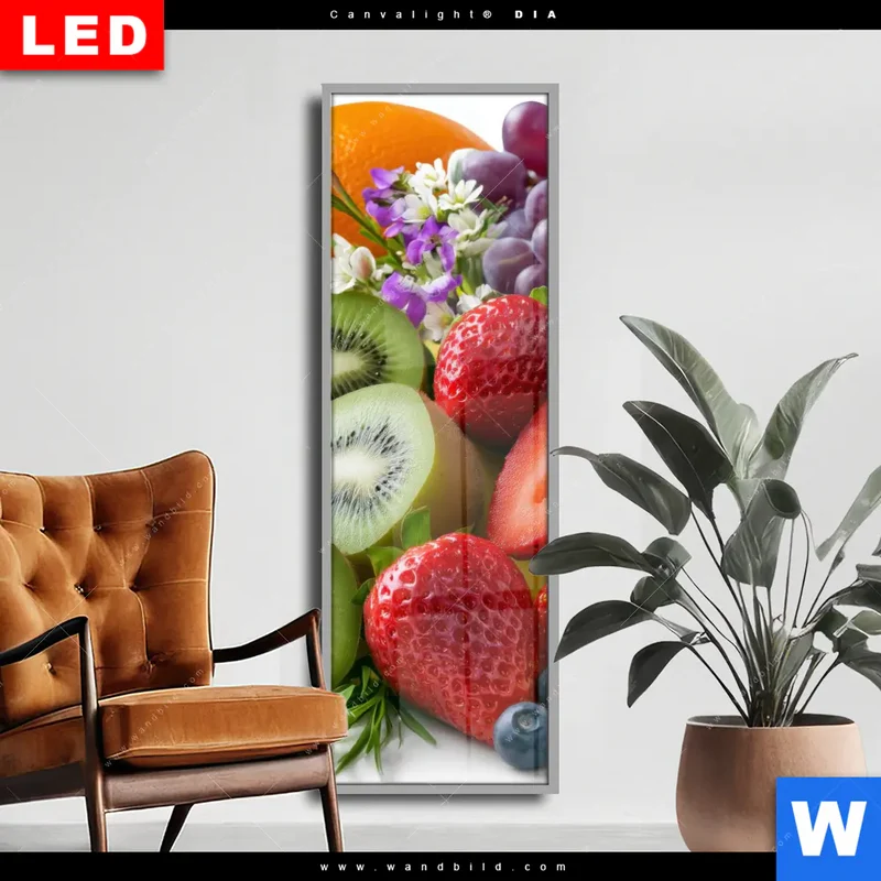Wechselmotiv Acrylglas Canvalight® DIA | Exotische Früchte und Beeren | Schmal