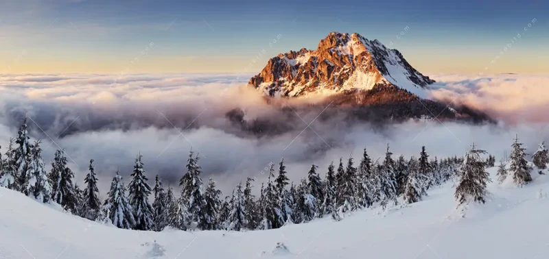Poster | Gipfel über den Wolken | Schmal
