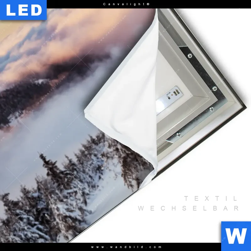 Canvalight® Leuchtbild | Gipfel über den Wolken | Panorama
