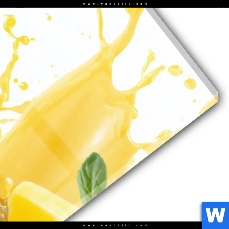 Acrylglasbild | Tropische Frische - Ananas-Explosion | Panorama