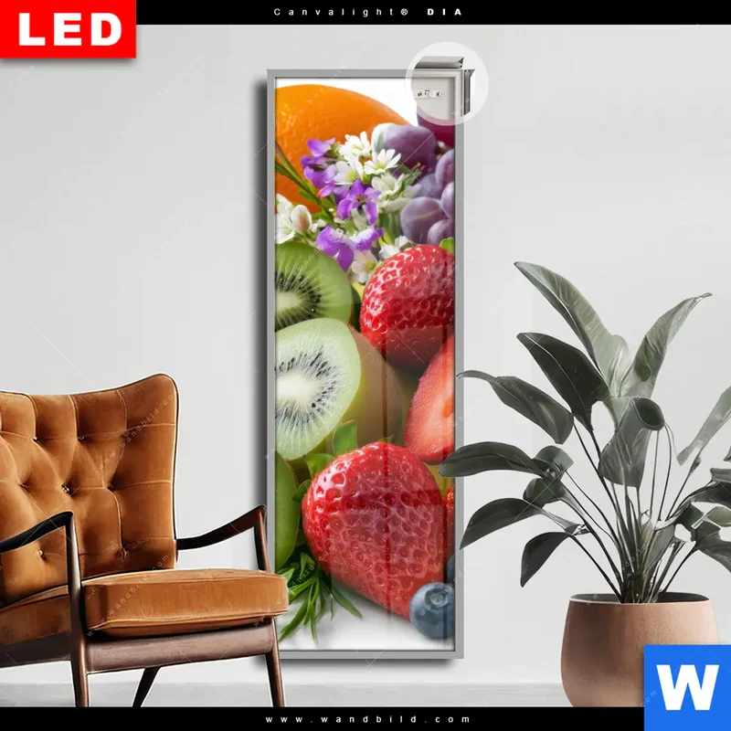 Leuchtbild Acrylglas Canvalight® DIA | Exotische Früchte und Beeren | Schmal