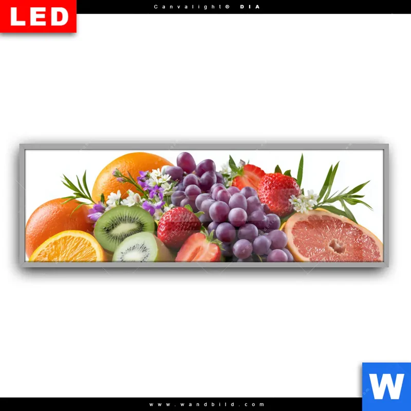 Leuchtbild Acrylglas Canvalight® DIA | Exotische Früchte und Beeren | Panorama