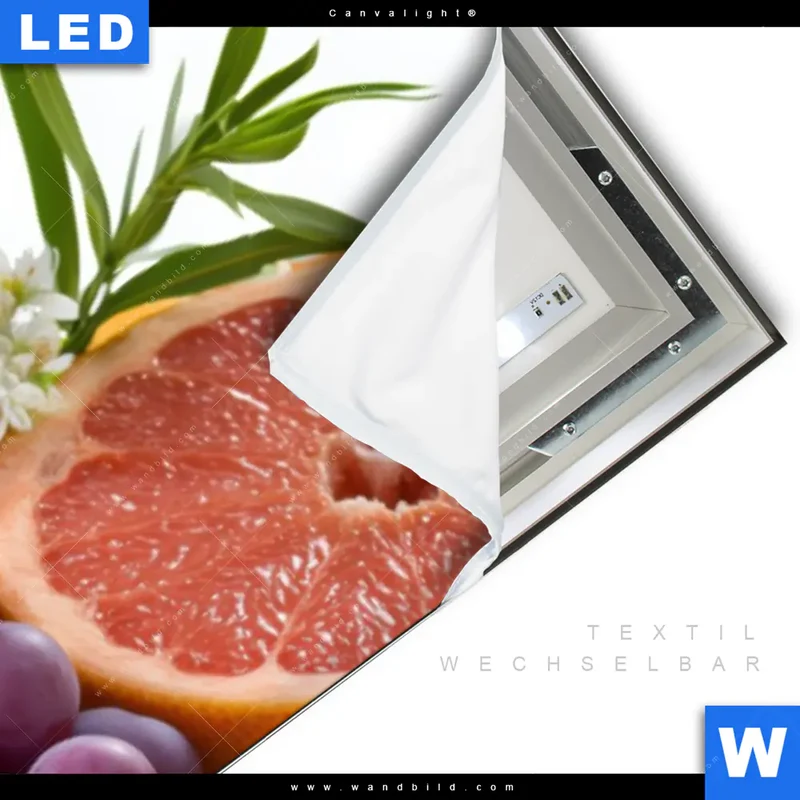 Canvalight® Leuchtbild | Exotische Früchte und Beeren | Panorama