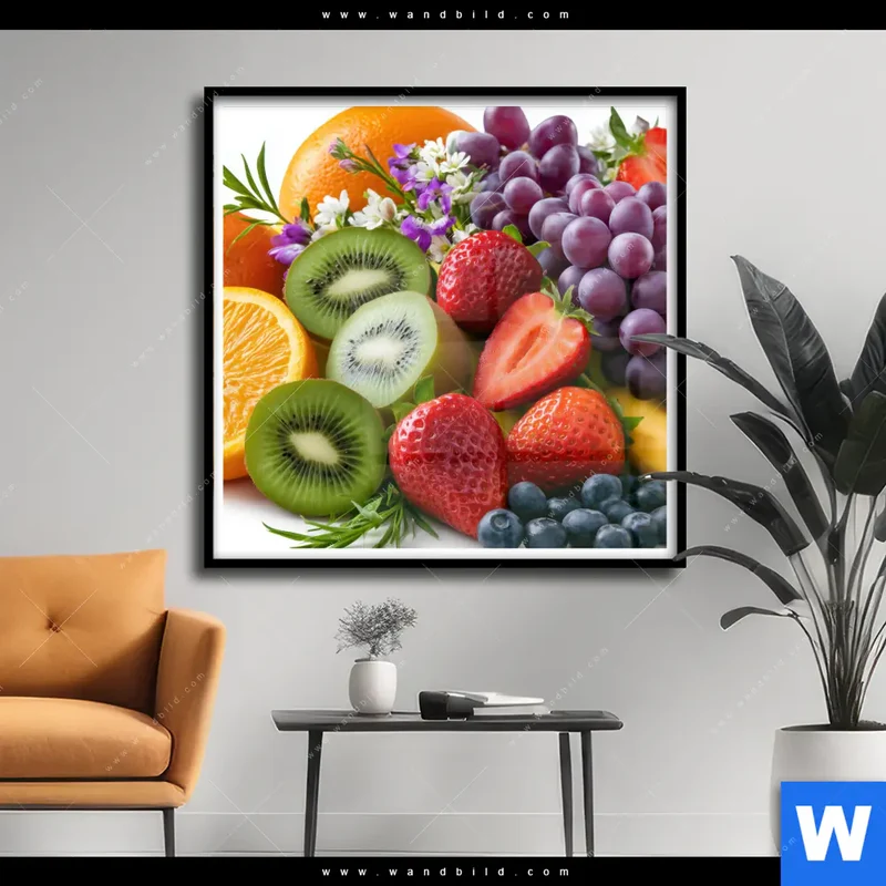 Poster | Exotische Früchte und Beeren | Quadrat