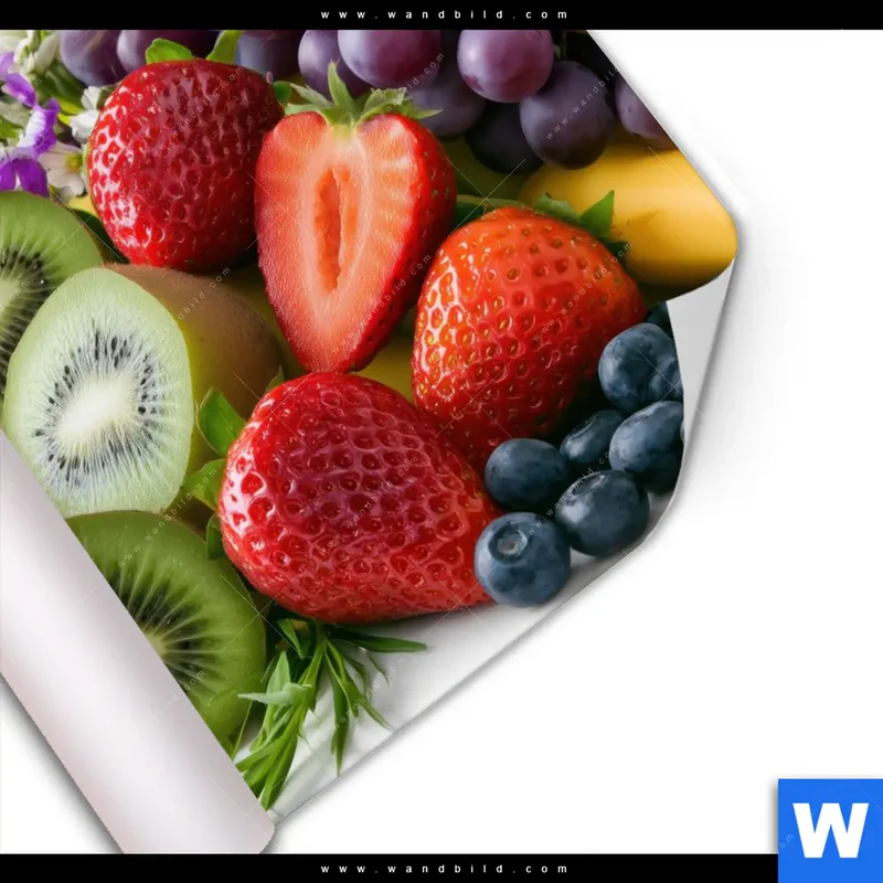 Poster | Exotische Früchte und Beeren | Quadrat