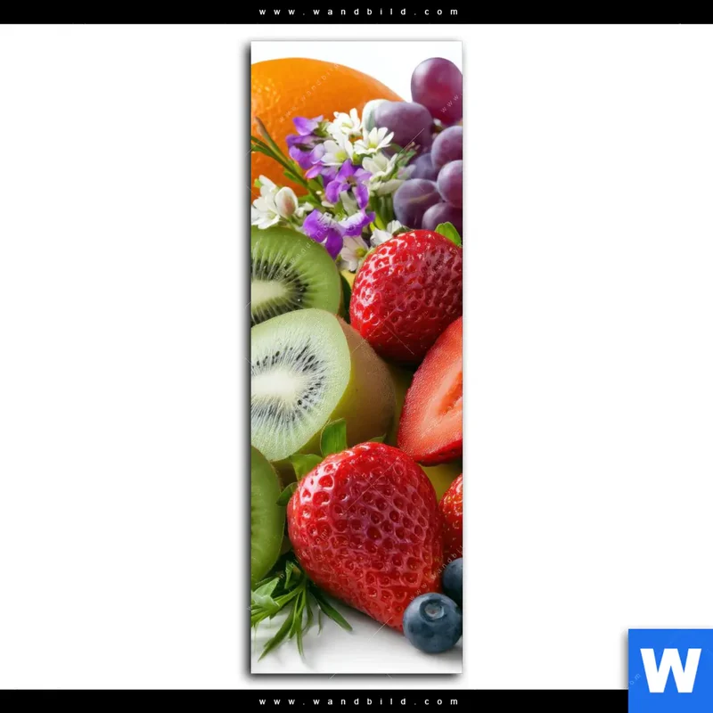 Leinwandbild | Exotische Früchte und Beeren | Schmal
